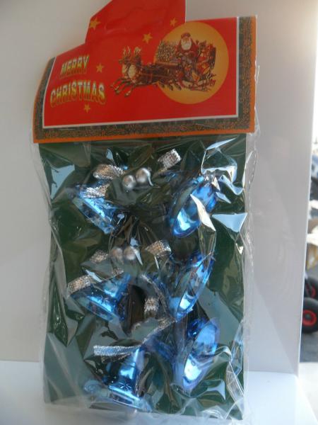 Sonderposten/Restposten: Weihnachtsschmuck Glocken glänzend, klein - 5 Packungen